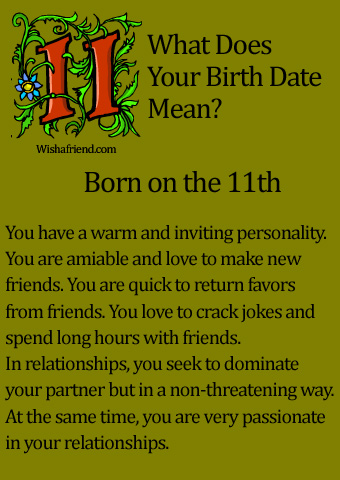 What does being born on May 11 mean?