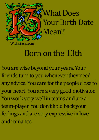 What does being born on August 13 mean?