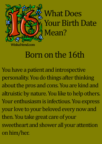 What does being born on August 16th mean?