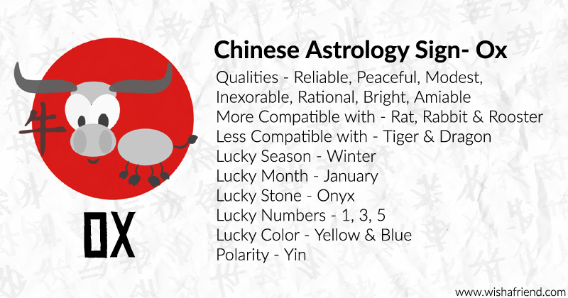 Your Chinese Zodiac Profile- Ox