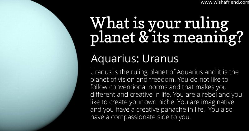 Find out your ruling and its meaning Aquarius Uranus