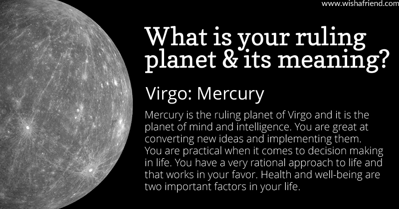 Find out your ruling and its meaning Virgo Mercury