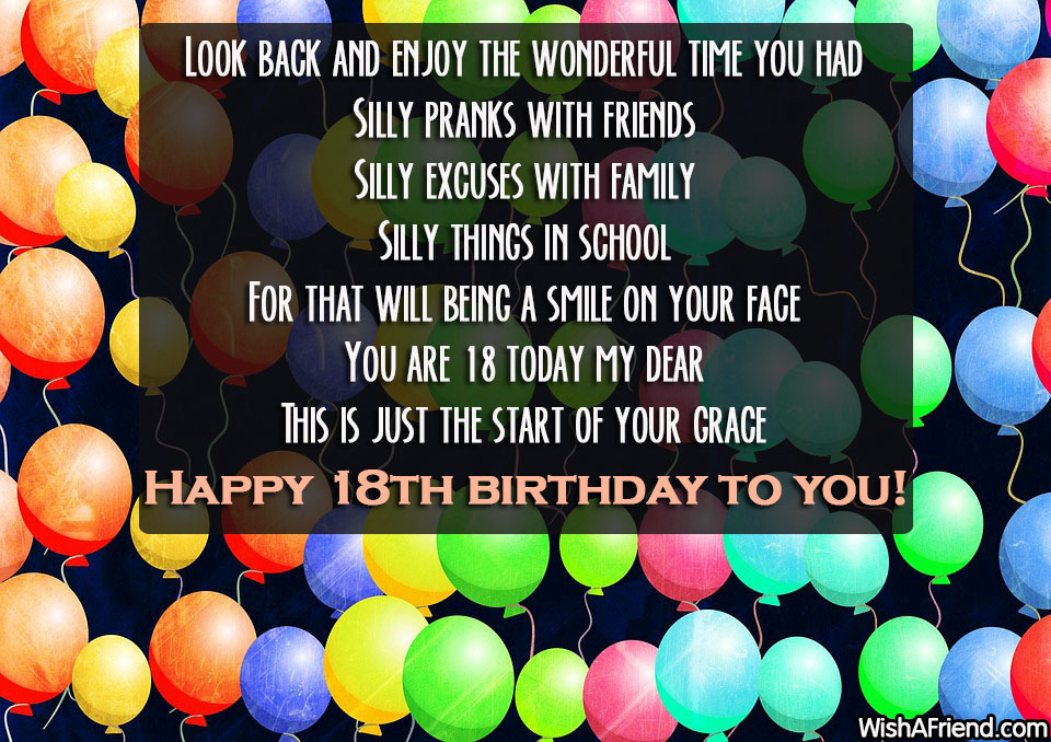 18th Birthday Sayings