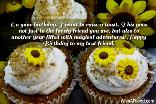On your birthday, I want to, Best Friend Birthday Wish