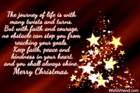 The journey of life is with, Merry Christmas Message