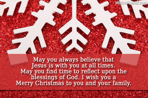 May you always believe that Jesus, Religious Christmas Saying