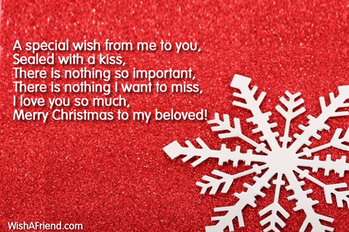 A special wish from me to, Christmas Message for Girlfriend