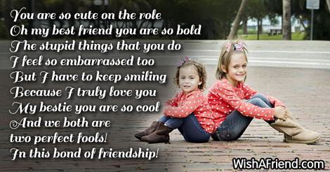 You are so perfect as you are , Funny Friendship Poem