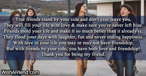 true friends true friends stand by your side and don t ever leave you ...
