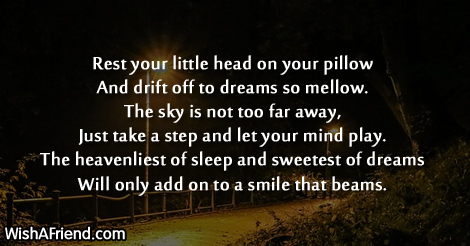 Sweet Dreams, Good Night Poem
