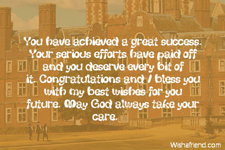 You have achieved a great success., Graduation Congratulations