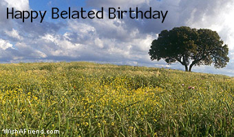 Belated Happy Birthday