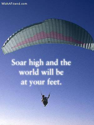 Soar High And The World Will Be At Your Feet.