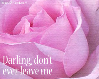 Darling, Don't Ever Leave Me