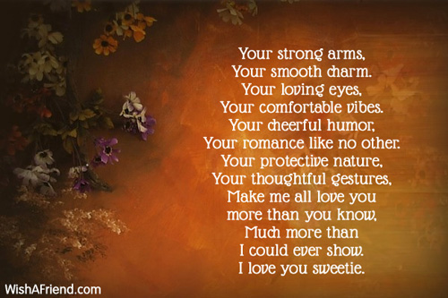 For boyfriend my poems romantic 100 Sweet