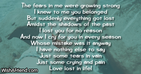 Sad Love Poems For Him