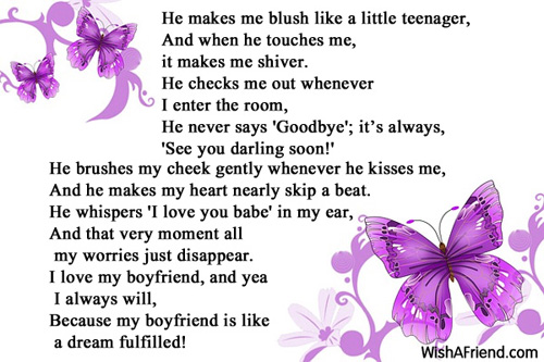 Cute Short Love Poems for Your Boyfriend