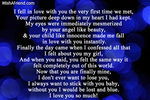 fell in love with you the very first time we met i fell in love with ...