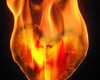 Photo On Fiery Heart