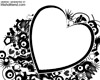 Grunge B/W Heart