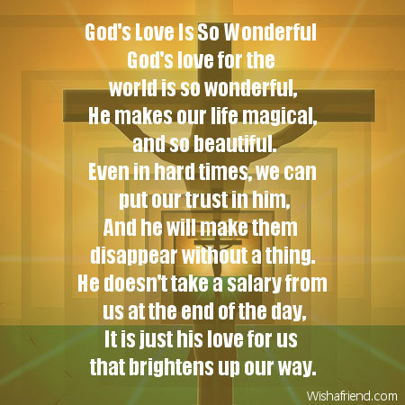Short Poems About Gods Love Short Poems About Gods Love