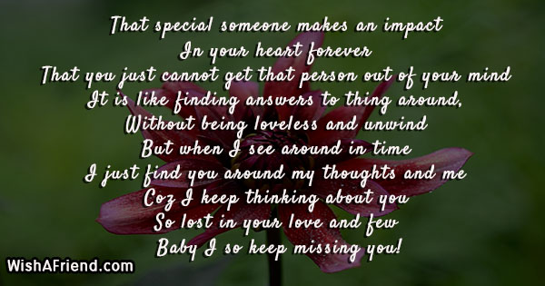 That special someone makes an impact, Thinking Of You Message For Her