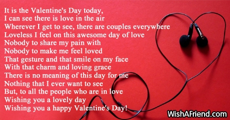 Poems sad valentine 21 Best
