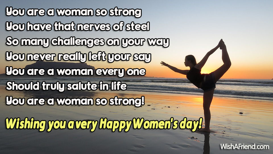 You are a woman so strong, Women's Day Message