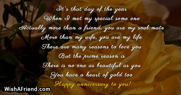 Anniversary Messages for Wife