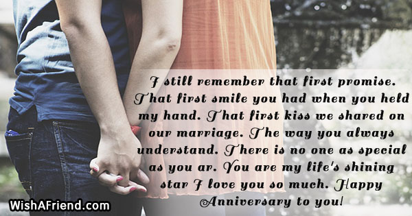 I still remember that first promise, Anniversary Message for Husband