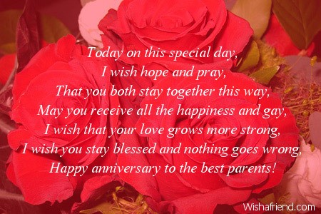 Anniversary Poems For Parents