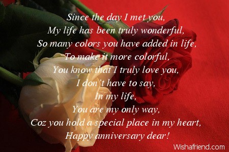 For poems my girlfriend happy anniversary 12 Beautiful