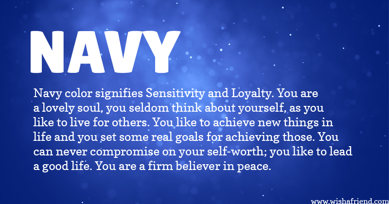 Your Birth Color is Navy