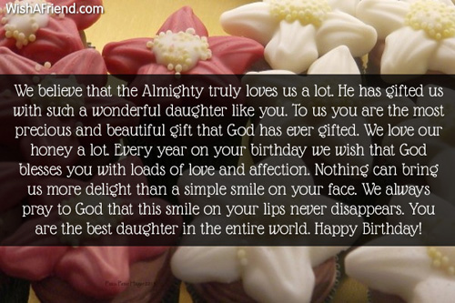 We Believe That The Almighty Truly Daughter Birthday Message