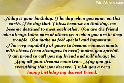 Today Is Your Birthday The Day Best Friend Birthday Wishes