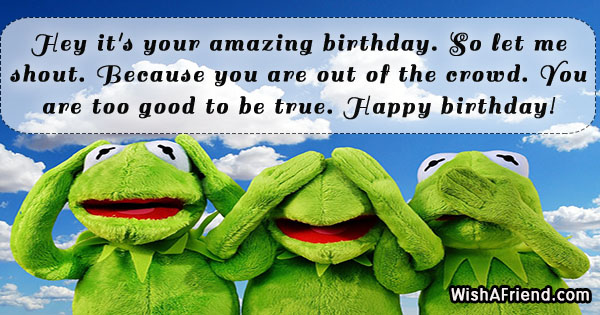 Hey it's your amazing birthday So, Funny Birthday Quote