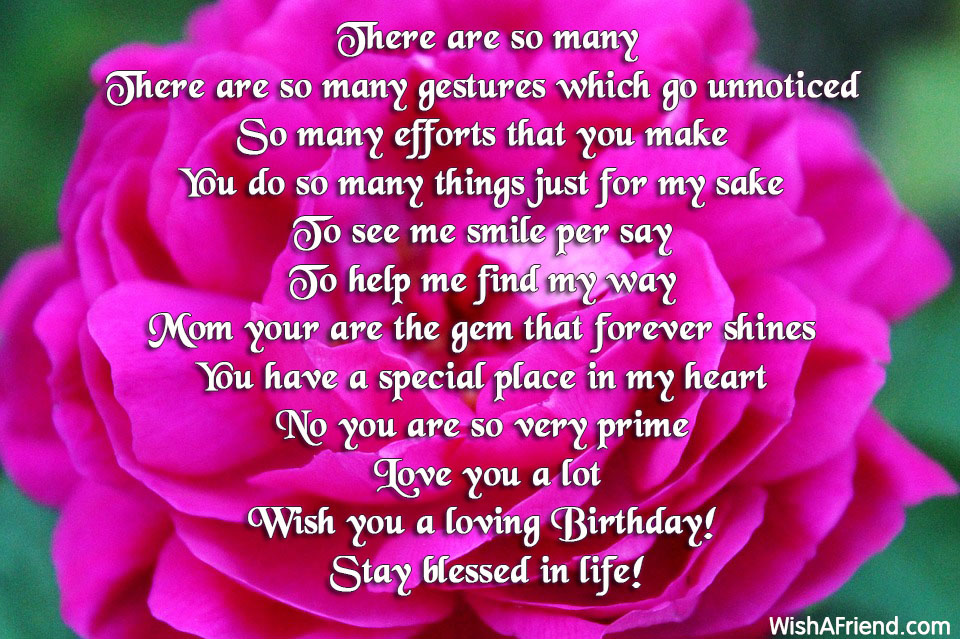 Mom Birthday Poems Page 3