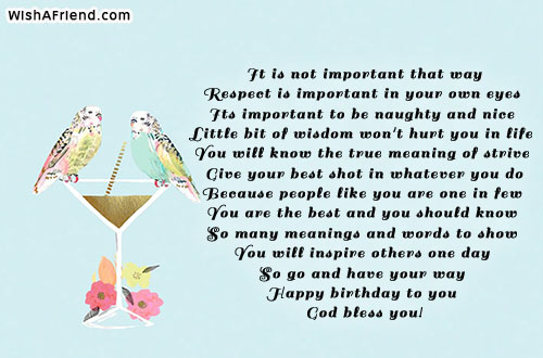 It is not important that way , Inspirational Birthday Poem