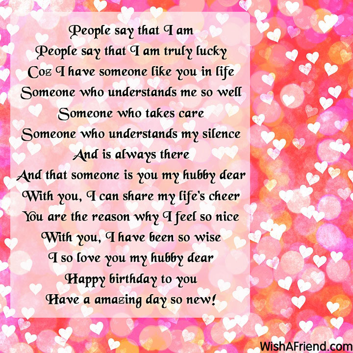 Husband Birthday Poems