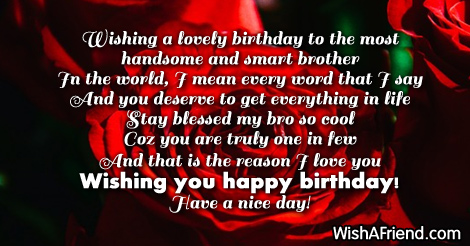 Birthday Wishes For Brother