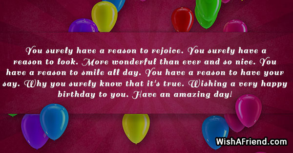You surely have a reason to, Happy Birthday Saying