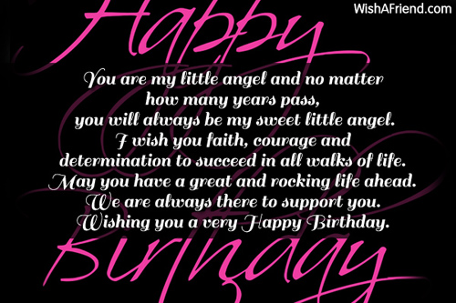 You Are My Little Angel And, Daughter Birthday Sayings