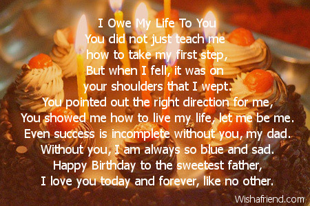 Dad Birthday Poems