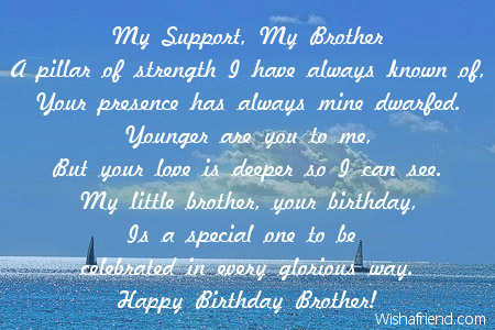 Brother Birthday Poem