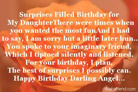 Daughter Birthday Poems