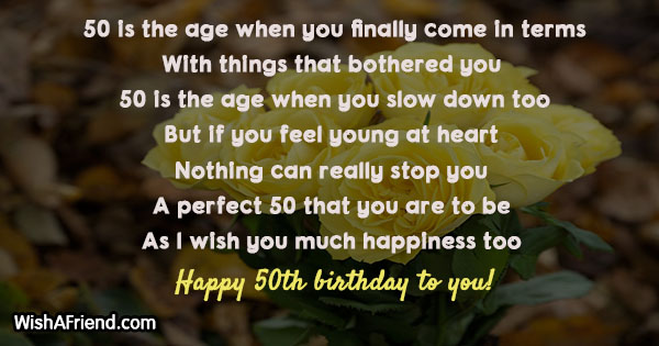 50 is the age when you, 50th Birthday Quote