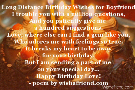 birthday wishes for my boyfriend long distance