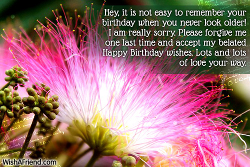 Belated Birthday Greetings