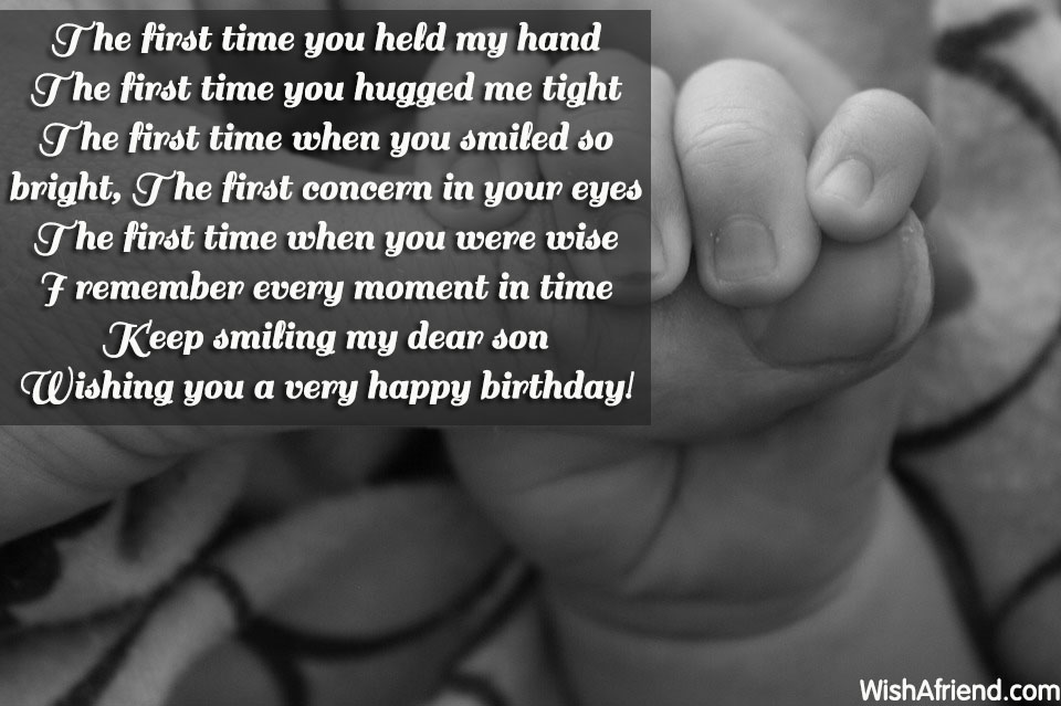 The First Time You Held My Birthday Wish For Son