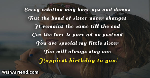 Every relation may have ups and, Sister Birthday Quote